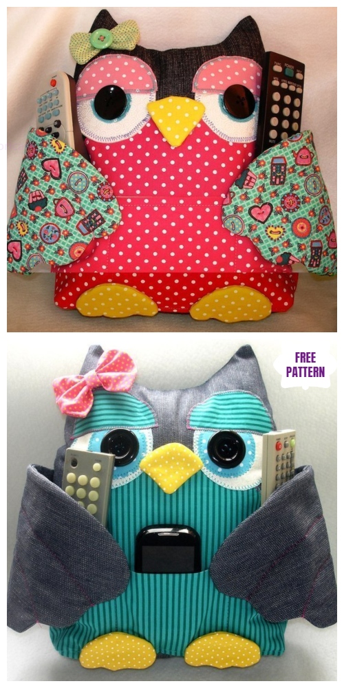 DIY Fabric Owl Pillow Free Sew Pattern