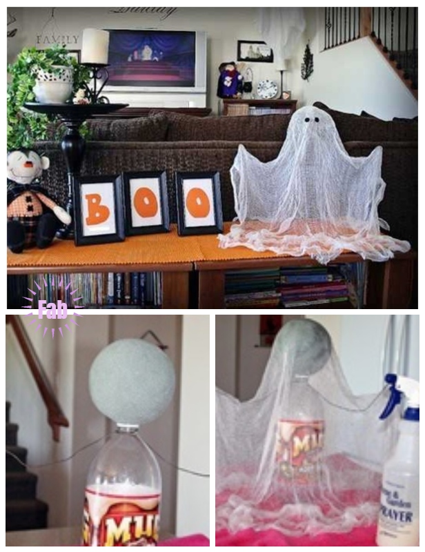 Halloween Crafts: DIY Simple Floating Ghost Out of Cheesecloth Tutorial