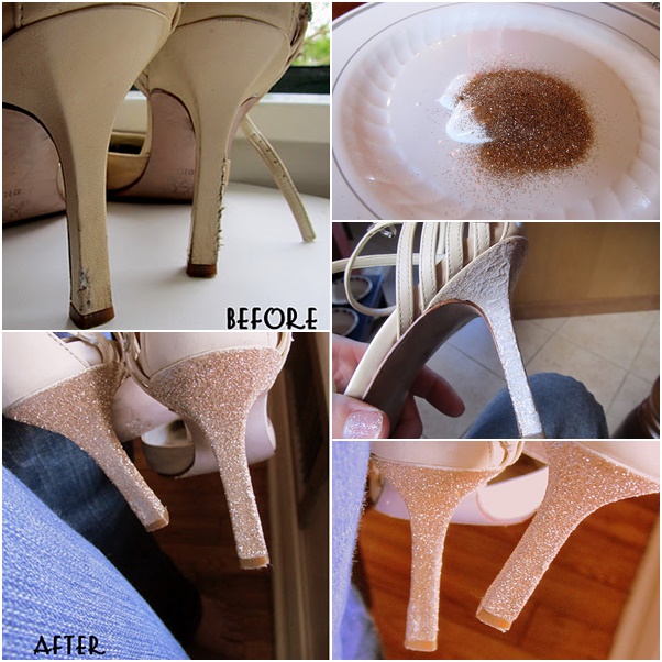 glam heels up with simple glitter fix