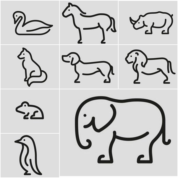 simplest way to draw animals