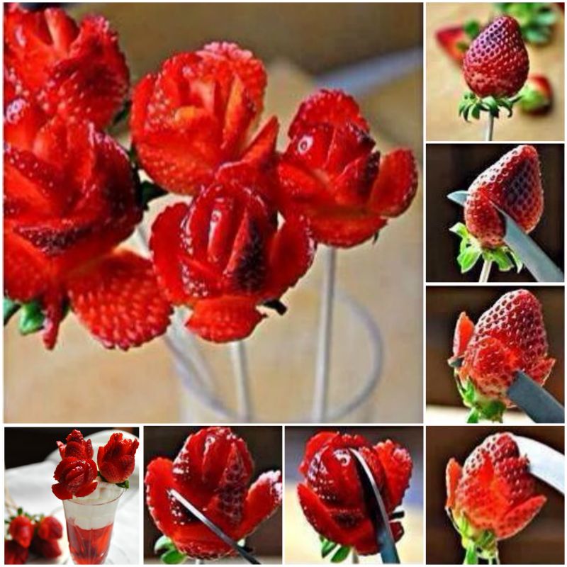 strawberry rose bouquet