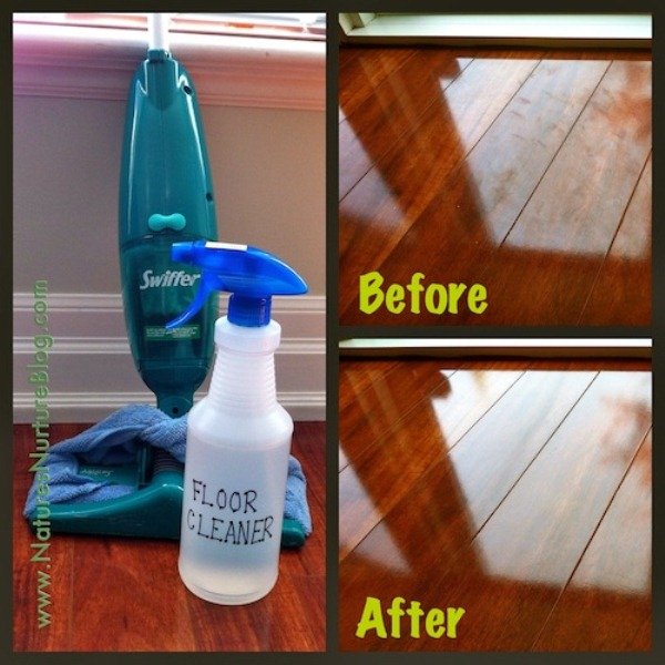 20+ Amazing Cleaning Tips that Save Time and Work 2 - DIY Natural Floor Cleaner