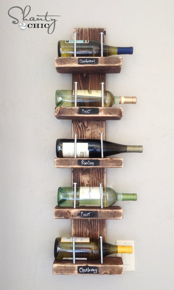 34 DIY Projects You Need To Make This Spring1 - DIY Vintage wine rack