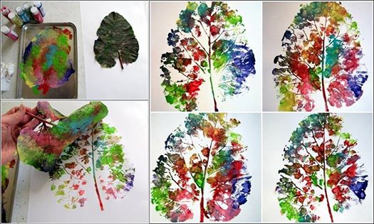 DIY Simple Big Leaf Printing