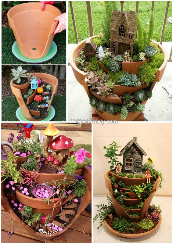 DIY Broken Pots Fairy Garden Tutorial Video