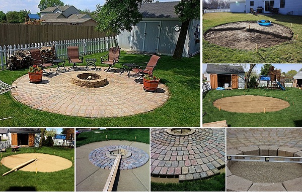 DIY Fire Pit & Patio tutorial