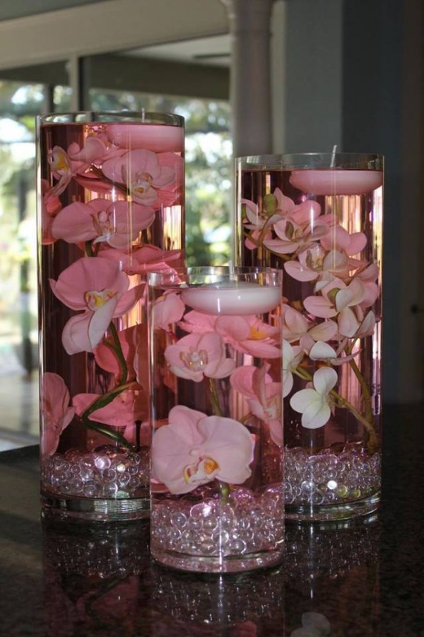 DIY Floating Candle Centerpiece Ideas (Video) with flowers