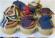 How to DIY Edibe Knit Yarn Cupcakes With Marzipan DIY Knit Nights Yarn Ball Cupcakes f