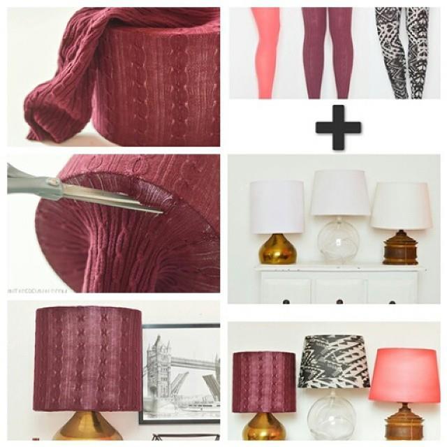 How to DIY Simple Legging Lampshade