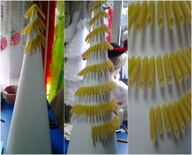 DIY Pasta Christmas Tree Tutorial