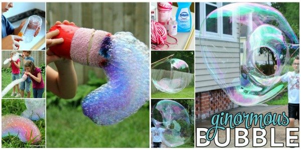 DIY Rainbow Bubbles tutorial for Kids Outdoor Fun