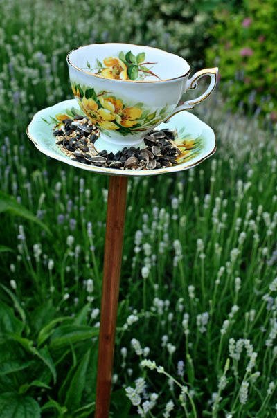 DIY Teacup Bird Feeder Collections and Tutorials