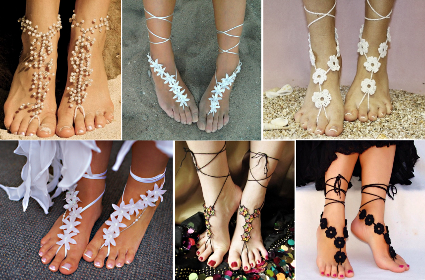 Glamorous Barefoot Beach Sandals2