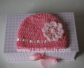 DIY Crochet Baby Christmas Sets Free Pattern-Crochet Baby Flower Beanie Hat Pattern 