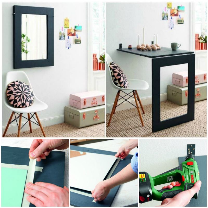 How to DIY Mirror Folding Table 