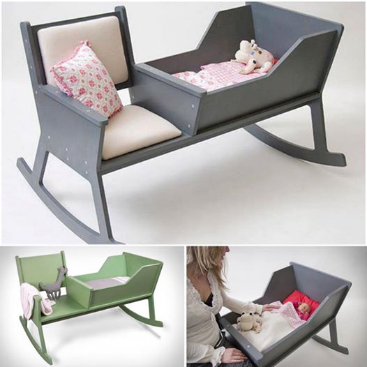 DIY Rocking Chair Cradle With a Crib