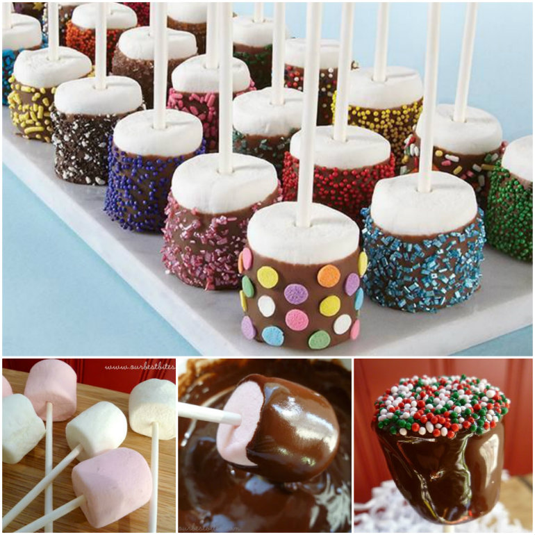 Sprinkled Marshmallow Pops