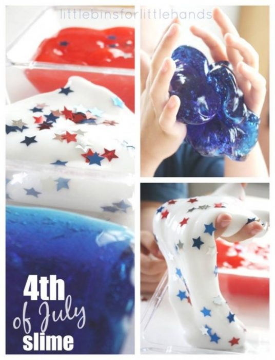 How to DIY Star Spangled Slime Recipe