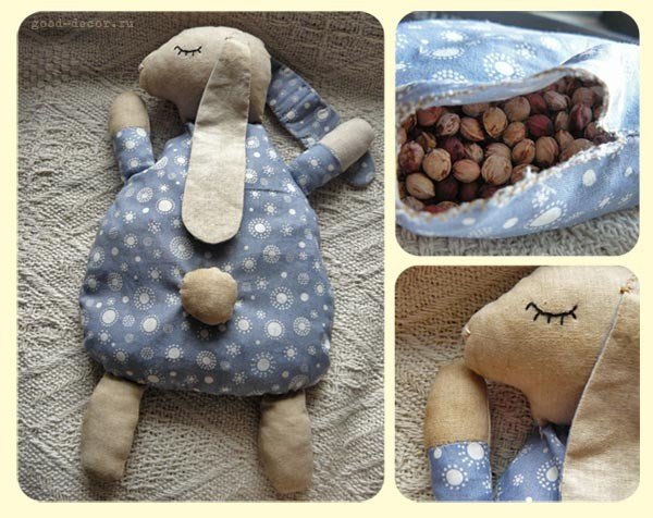 DIY Fabric Bunny Pillow Free Sewing Pattern & Tutorial