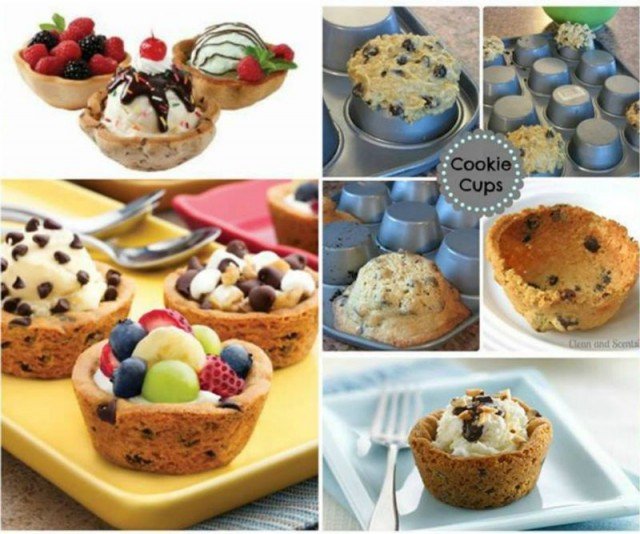 DIY Cookie Cups from Muffin Tin