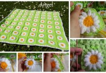 DIY Crochet Wild Daisy Flower Blanket Free Crochet Pattern – Video DIY Crochet Wild Daisy Flower Blanket Free Crochet Pattern - Video