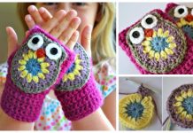 DIY Adorable Fingerless Owl Gloves (Mittens) Free Crochet Pattern DIY Adorable Fingerless Owl Gloves (Mittens) Free Crochet Pattern