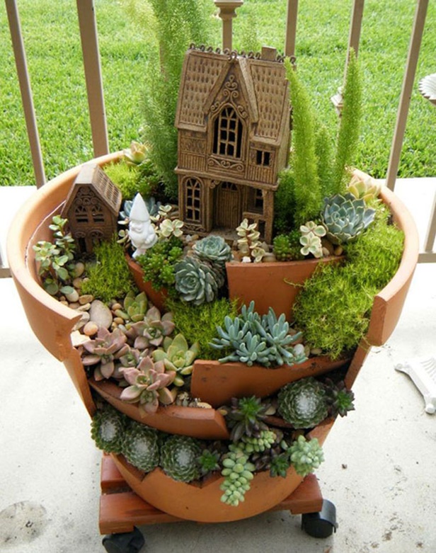 DIY Broken Pots Fairy Garden Tutorial Video