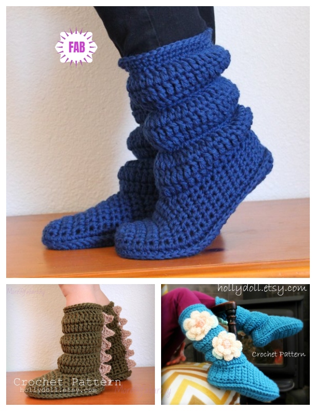 DIY Crochet Holly Doll Slipper Boots Crochet Patterns - Video