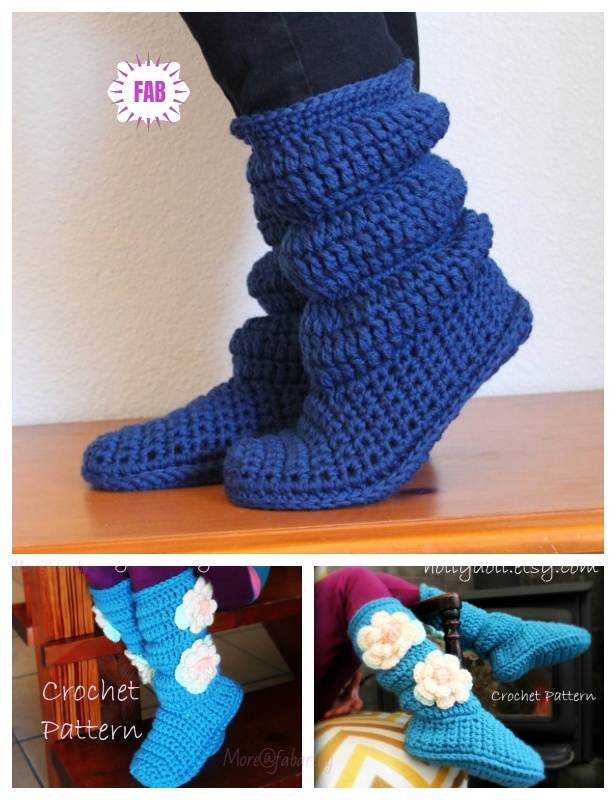 DIY Crochet Holly Doll Slipper Boots Crochet Patterns - Video