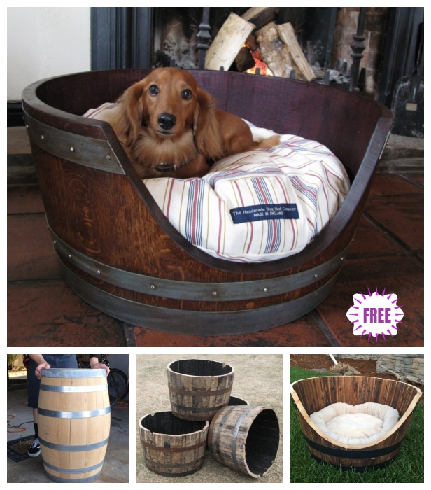 How To Turn A Wine Barrel Into A Dog Bed - DIY Tutorial