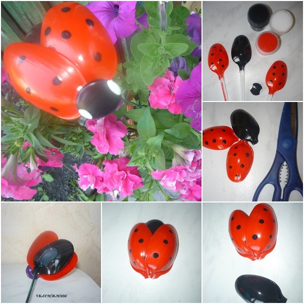 diy plastic spoon ladybug tutorial