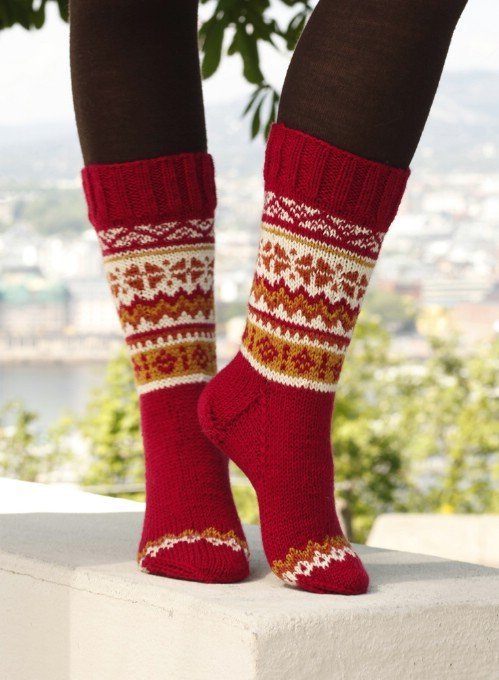 Festive Knitted Socks for Christmas Free Knitting Patterns