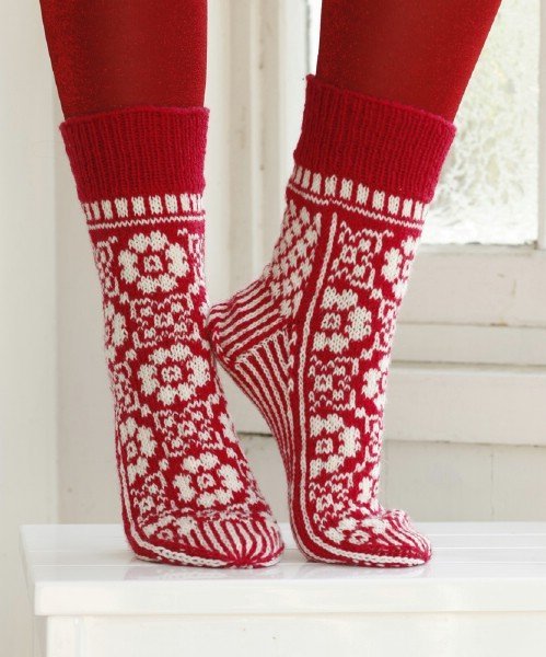 Festive Knitted Socks for Christmas Free Knitting Patterns