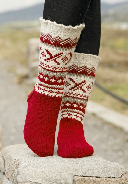 Festive Knitted Socks for Christmas Free Knitting Patterns