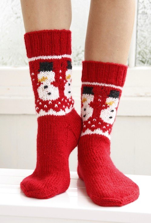 Festive Knitted Socks for Christmas Free Knitting Patterns