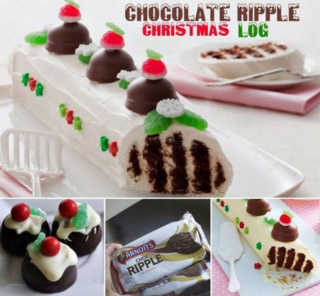 Chocolate Ripple Christmas Log