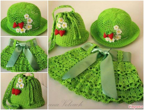 Crochet Summer Sunhat and skirt Set free pattern