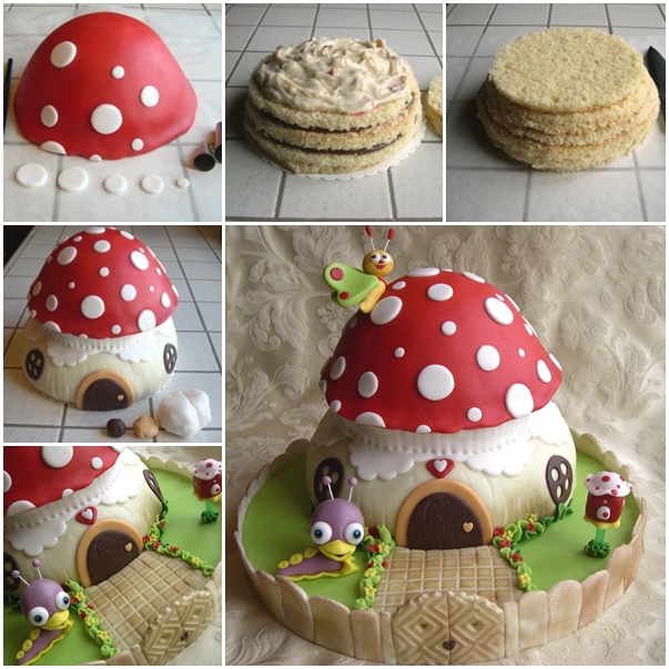 DIY Baby TV mushroom cake