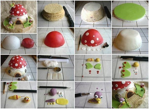 DIY Baby TV mushroom cake