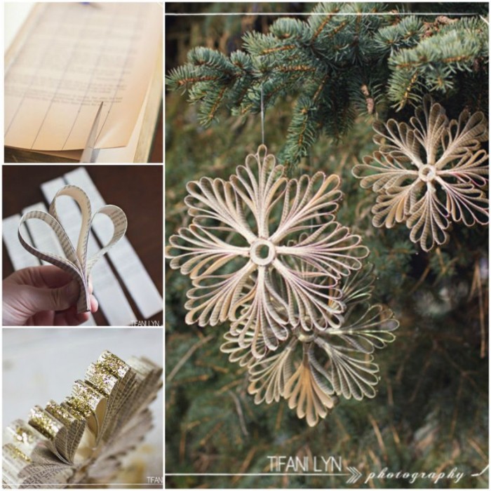 DIY Paper Snowflake Christmas Ornament