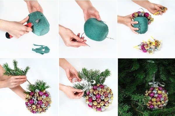 Handmade Christmas Chupa Chups Ball Decoration