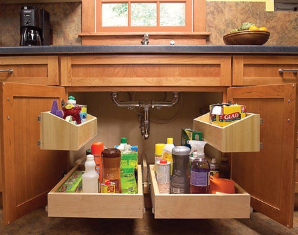 How to DIY Build Kitchen Sink Storage Trays