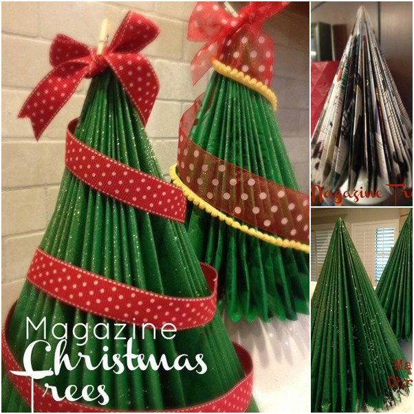 How to DIY Simple Magazine Christmas Tree