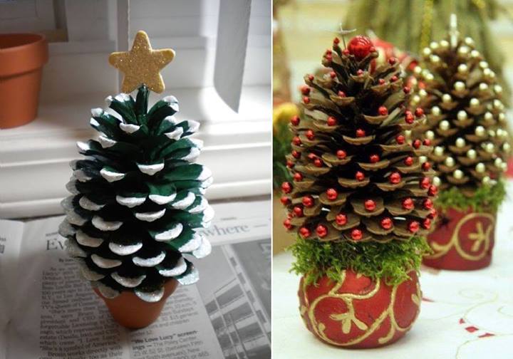 How to DIY Pine Cone Christmas Trees