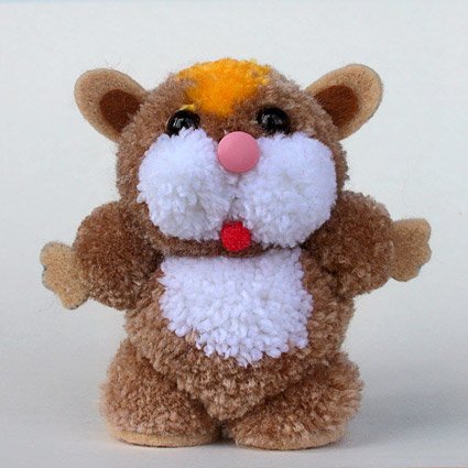 Fab Design on Yarn Pom Pom Animal Figures - Pom Pom Hamster