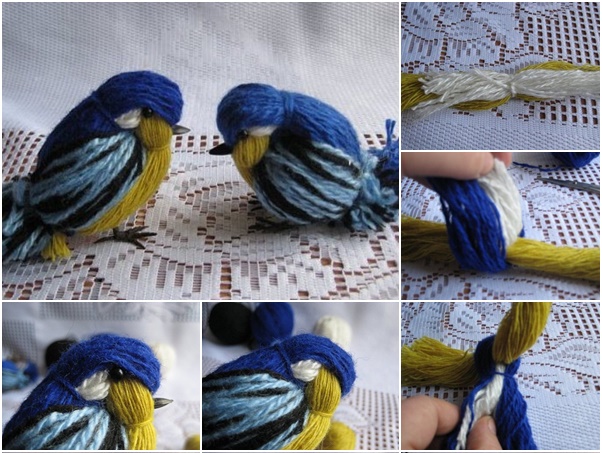 How to DIY Cute Yarn Birdie tutorial and video instruction