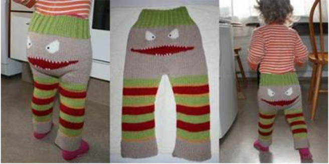 DIY Knit Monster Pants Free Pattern