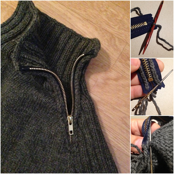 tips on how to attach zipper to sweaters