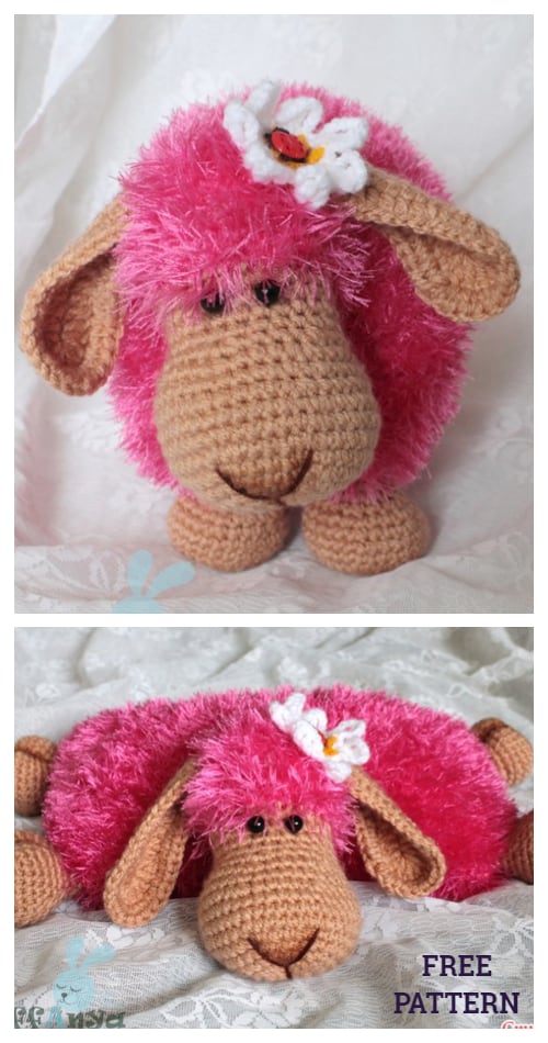 DIY Adorable Crochet Lamb (Sheep) Pillow Free Pattern