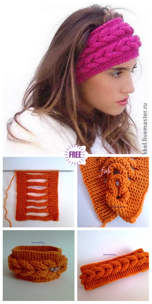 DIY Beautiful Knitted Faux Braid Headband Free Knitting Pattern - Video